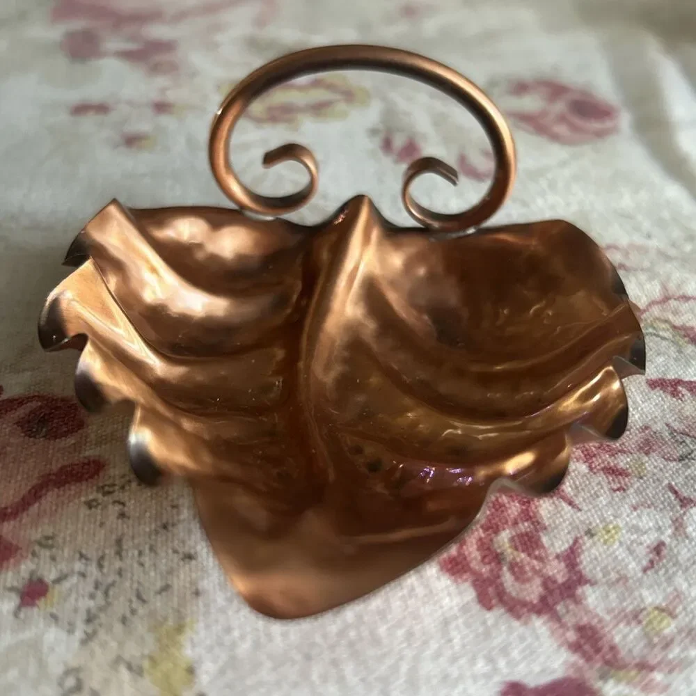 Vintage Gregorian Copper Trinket Dish Fairycore Cottagecore Whimsical